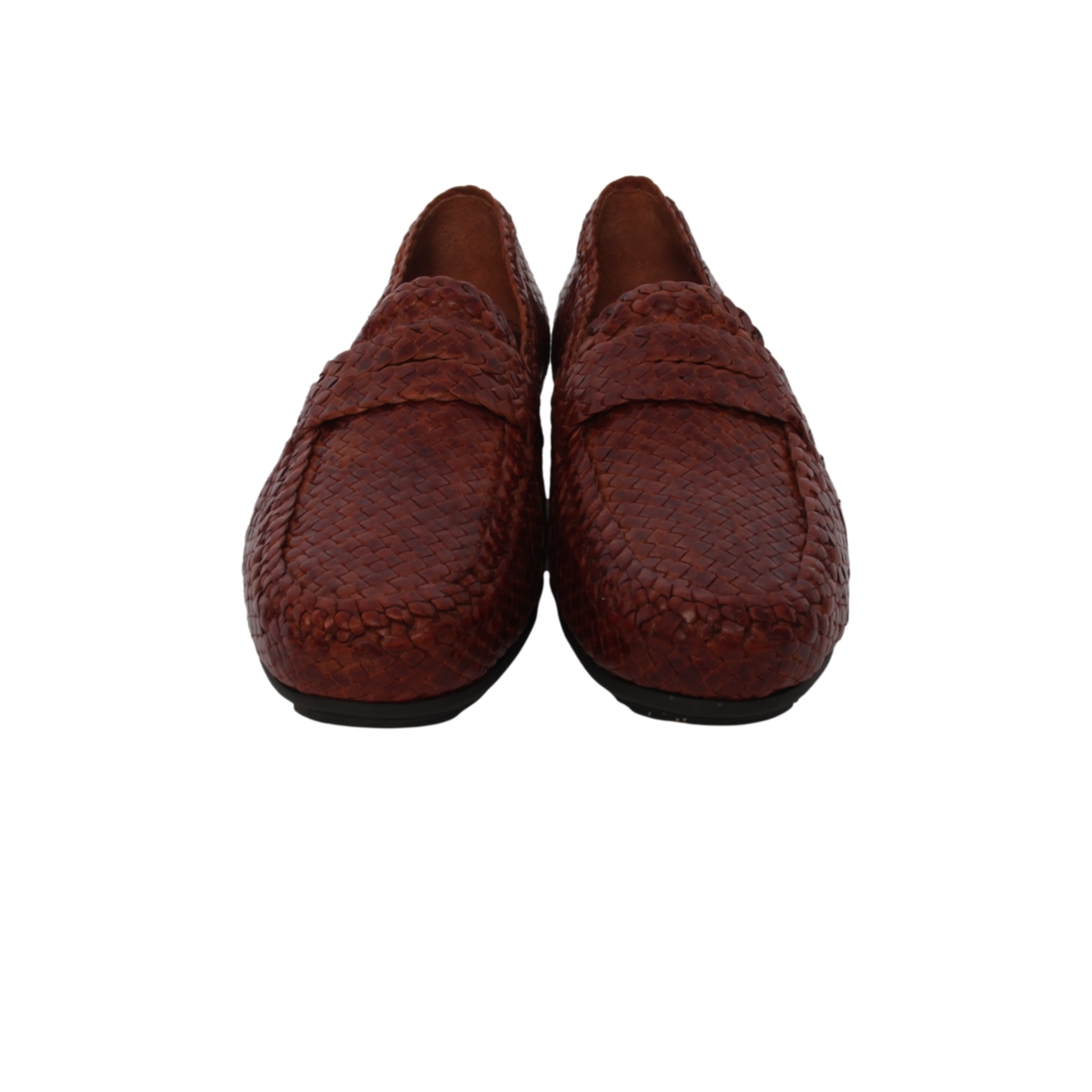 Bally Brown Leather Penny Loafers with Woven Texture The Plume Spring/Summer 2026 now available online and in our  main image 3