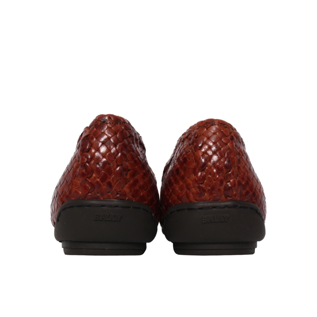 Bally Brown Leather Penny Loafers with Woven Texture The Plume Spring/Summer 2026 now available online and in our  main image 2