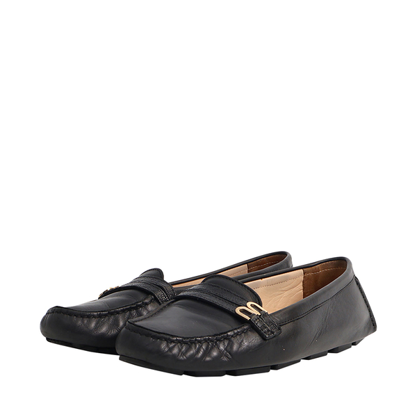 Leather Suelita Driving Shoes Black