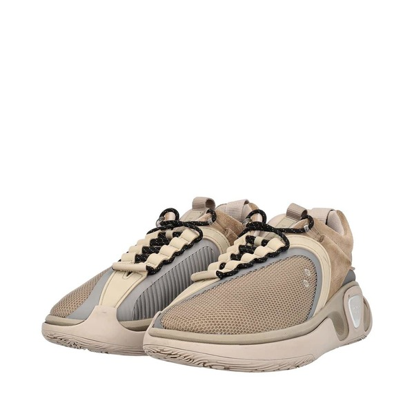 BALMAIN Mix Material B-Runner Sneakers Beige | Luxity