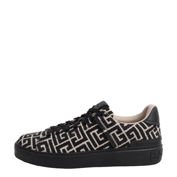 Canvas Jacquard B-Court Sneakers Black/White