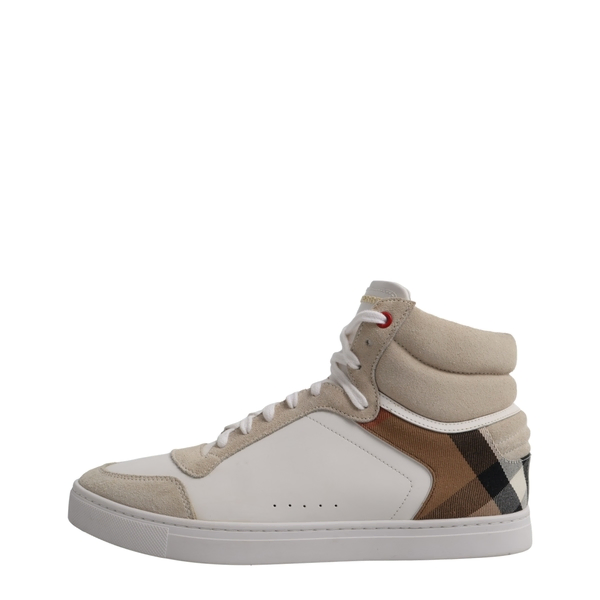 Mixed Material Reeth High Top Sneakers White