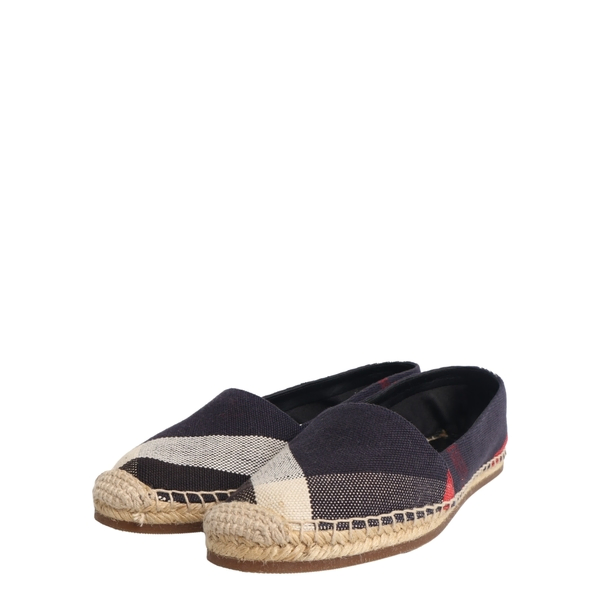 Canvas Check Espadrilles Navy