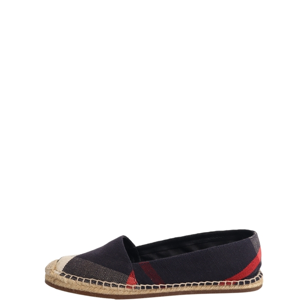 Canvas Check Espadrilles Navy