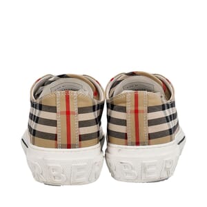 Canvas Check Sneakers Beige/White, view 4