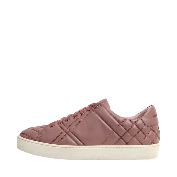 Quilted Leather Sneakers Pink