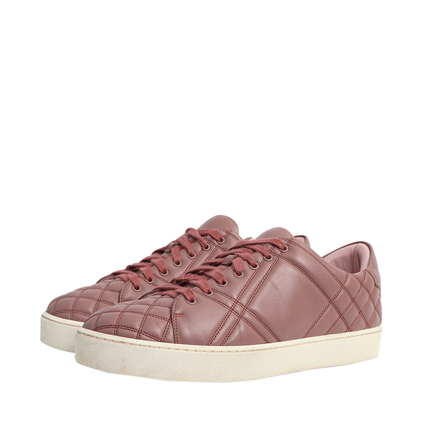 Quilted Leather Sneakers Pink
