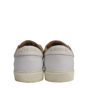 Leather/Canvas Check Sneakers Beige/White, view 4