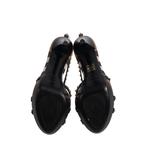 Leather Prestwood Strappy Sandals Black/Beige, view 5