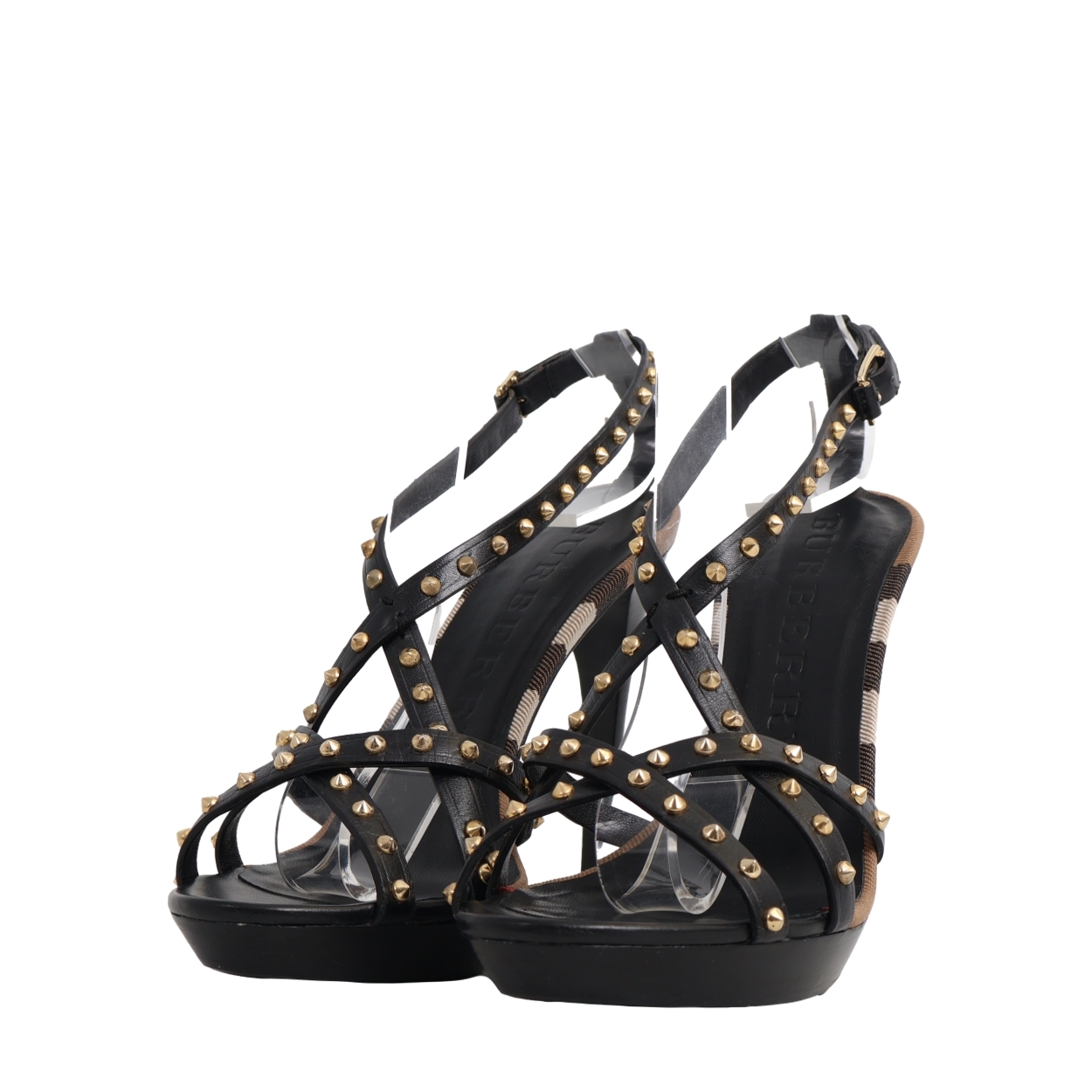 Leather Prestwood Strappy Sandals Black/Beige