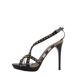 Leather Prestwood Strappy Sandals Black/Beige, view 2