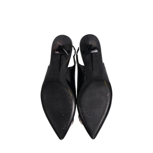 Patent Leather Fermoy Slingback Pumps Black, view 5