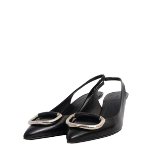 Patent Leather Fermoy Slingback Pumps Black