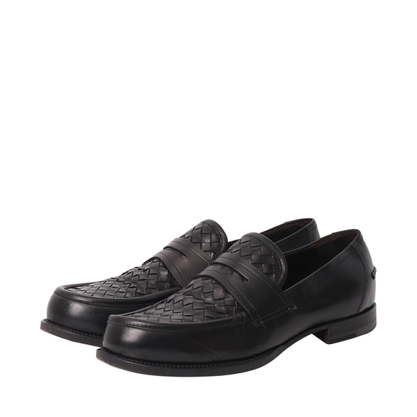 靴 Bottega Veneta Intrecciato Loafers Black BOTTEGA VENETA Leather Intrecciato Loafers Black | Luxity