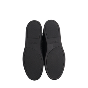 Intrecciato Leather Slip-On Sneakers Black, view 5