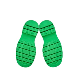 Leather Tire Chelsea Boots Black/Green, view 5
