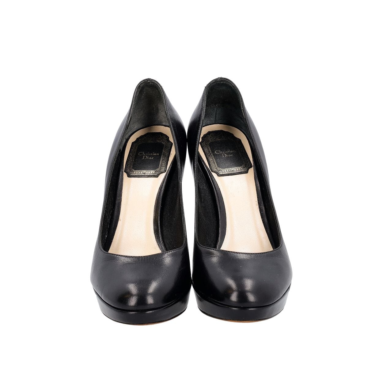 CHRISTIAN DIOR Vintage Leather Miss Dior Pumps Black | Luxity