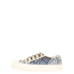 Denim Patchwork Walk'n'Dior Sneakers Blue, view 2
