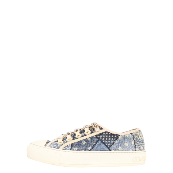Denim Patchwork Walk'n'Dior Sneakers Blue