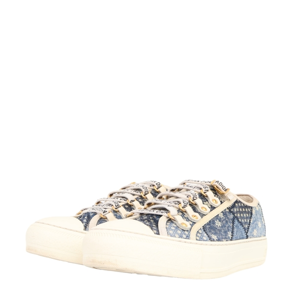 Denim Patchwork Walk'n'Dior Sneakers Blue
