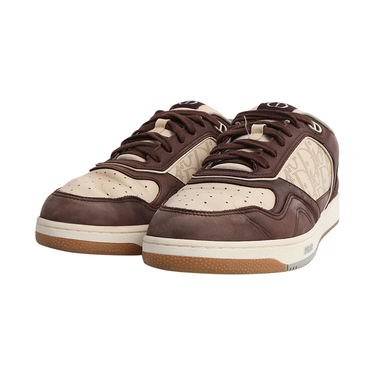 DIOR Leather Oblique B27 Sneakers Brown | Luxity