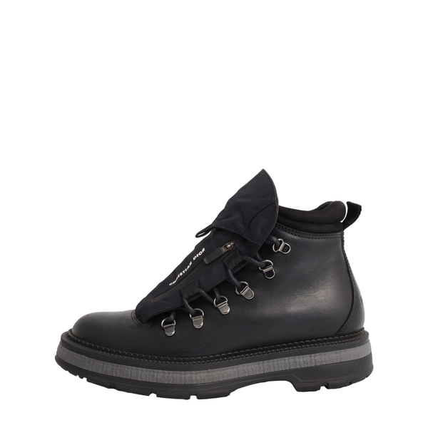 Leather Worker Hiking Boots Black