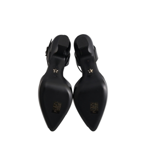 Leather Soul Sling Pumps Black, view 5