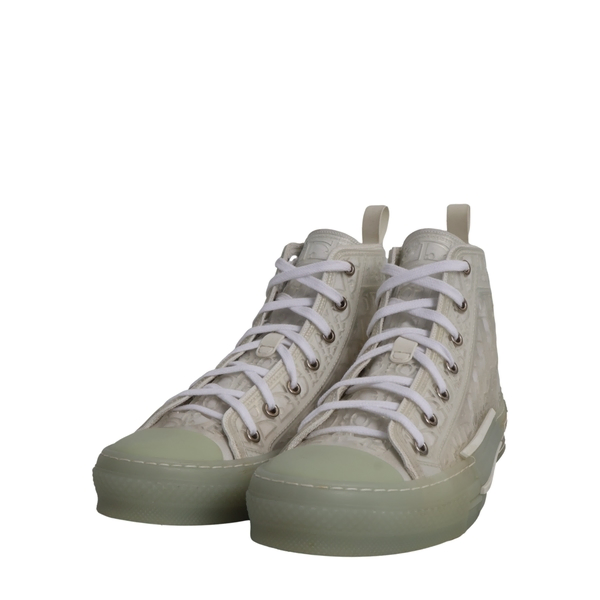 Oblique High Top Sneakers Transparency White