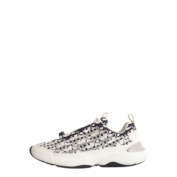 Leather/Rubber Cannage Sneakers White/Black