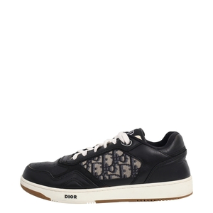 Leather Oblique B27 Uptown Sneakers Black, view 2