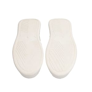 Leather/Suede Star Platform Sneakers White, view 5