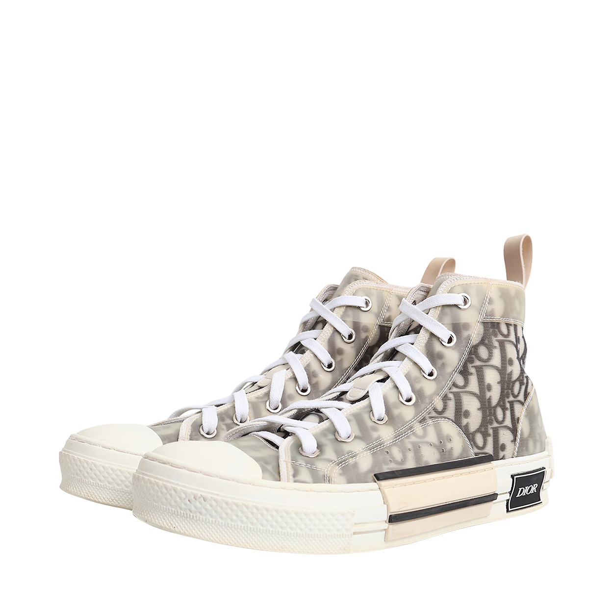 Technical Canvas B23 High Top Sneakers Black/White