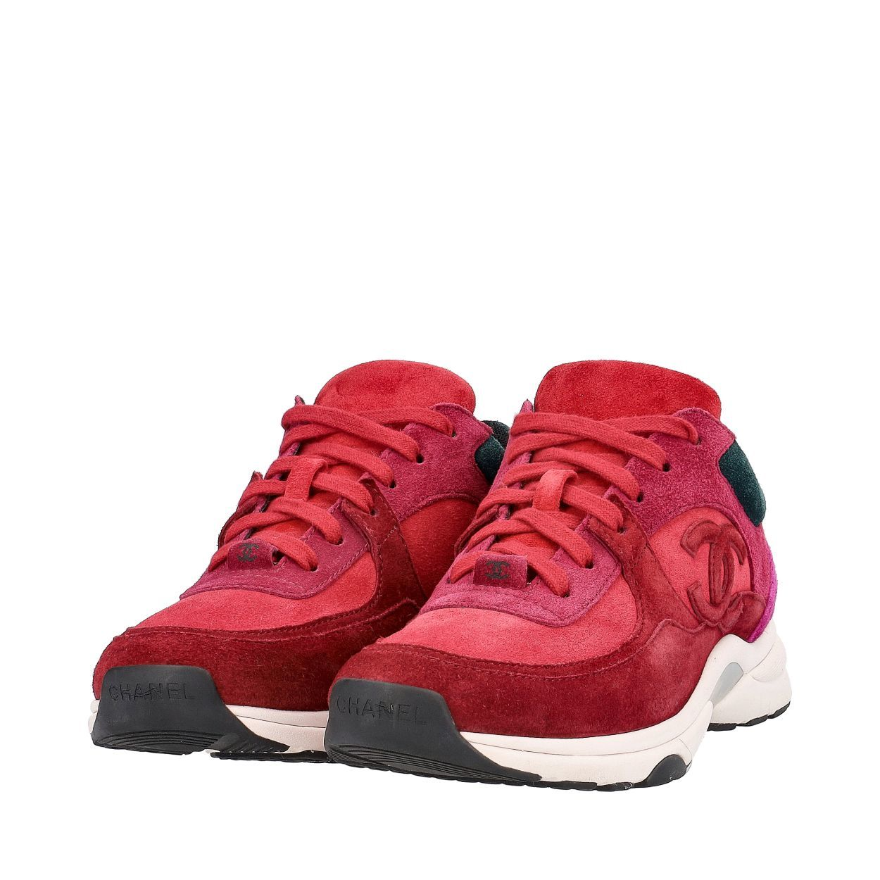 まるくCHANEL スニーカー レッド CHANEL Suede Interlocking CC Sneakers Multicolour | Luxity