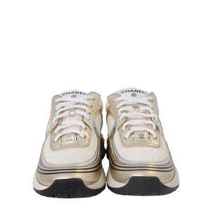 Mixed Material CC Sneakers Silver/White, view 3