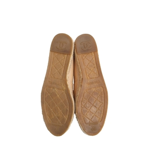 Leather CC Espadrilles Black/Beige, view 5