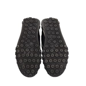 Mixed Material Logo Sneakers Black, view 5