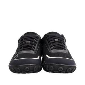 Mixed Material Logo Sneakers Black, view 3