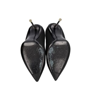 Satin Pumps Black, view 5