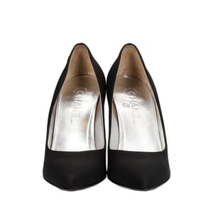 Satin Pumps Black, view 3