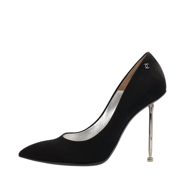 Satin Pumps Black