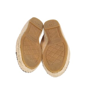 Leather CC Espadrilles Beige/Black, view 5