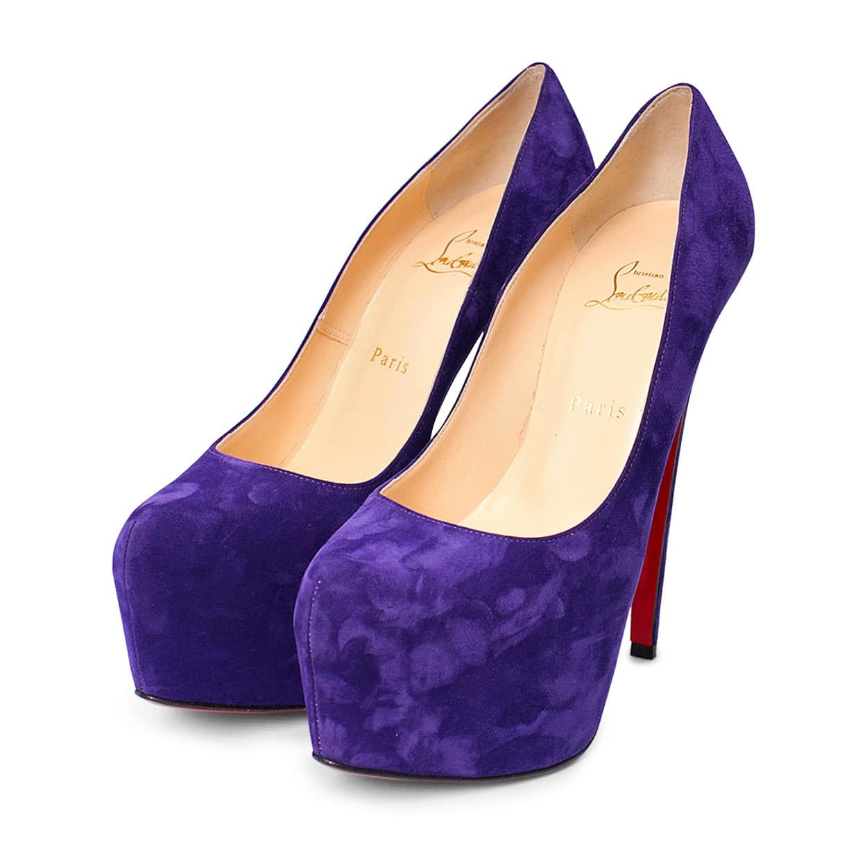 CHRISTIAN LOUBOUTIN Suede Daffodile Pumps Purple | Luxity