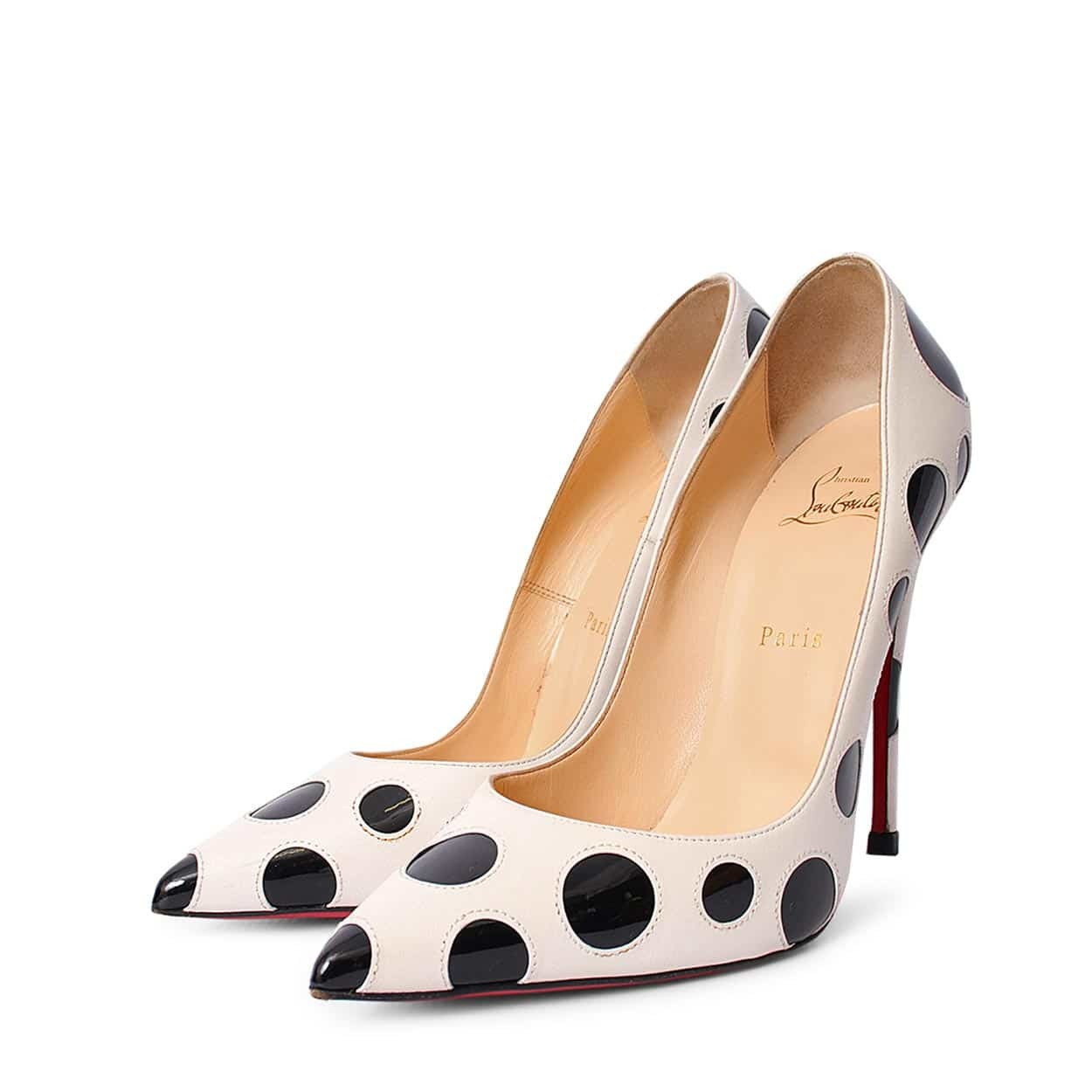 CHRISTIAN LOUBOUTIN Leather Bubble Polka So Kate White/Black | Luxity