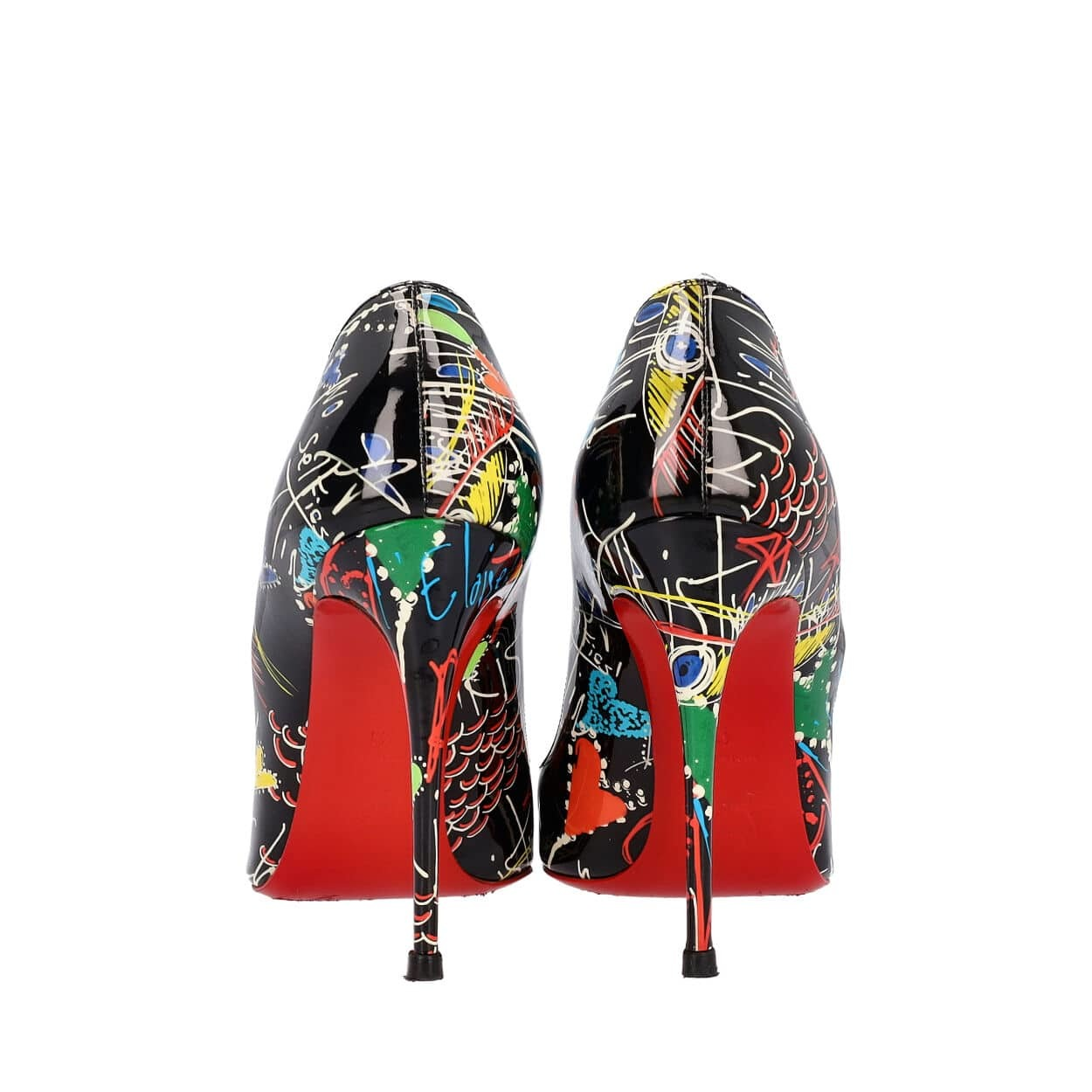 CHRISTIAN LOUBOUTIN Patent Graffiti So Kate Pumps Multicolor | Luxity