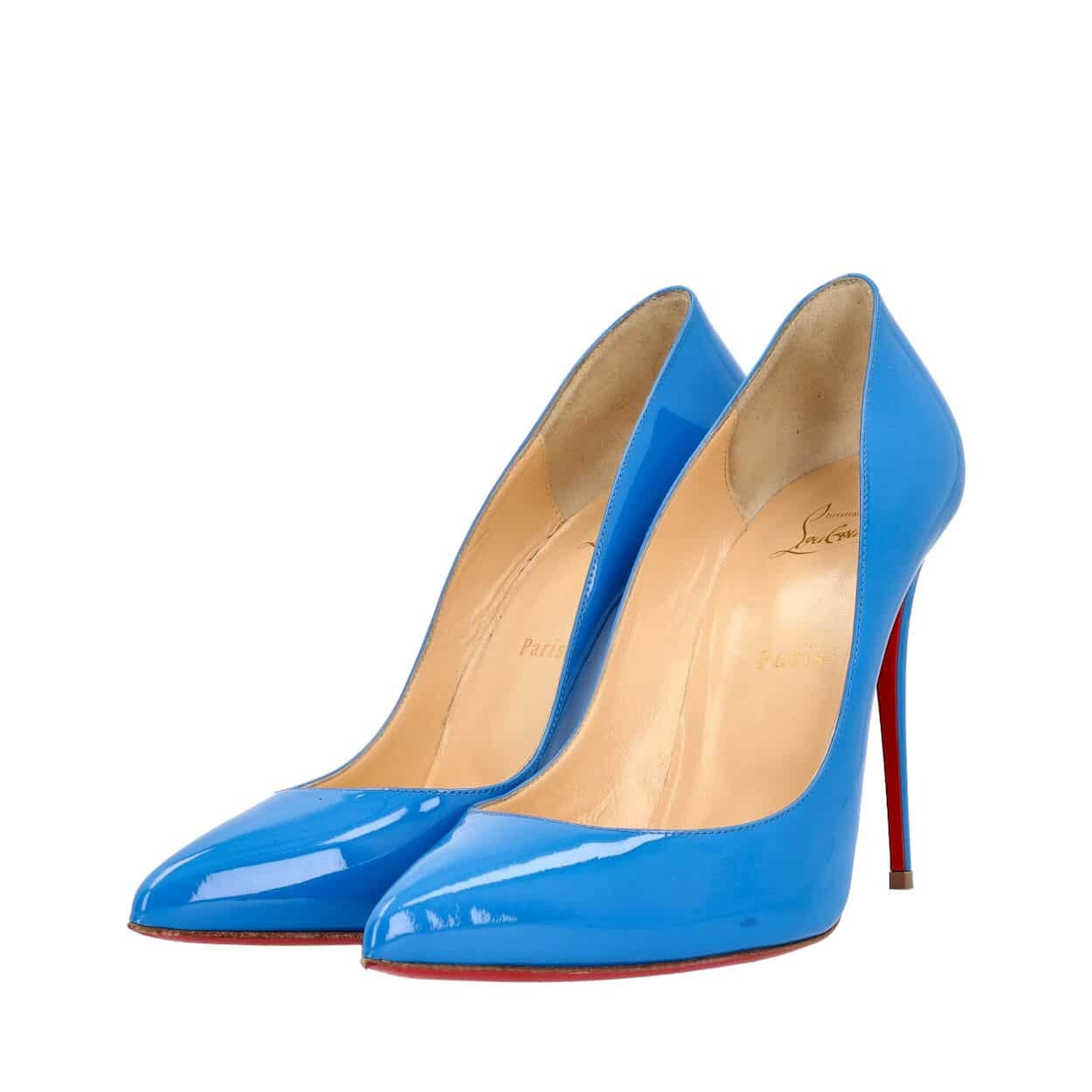 CHRISTIAN LOUBOUTIN Patent So Kate Pumps Blue | Luxity