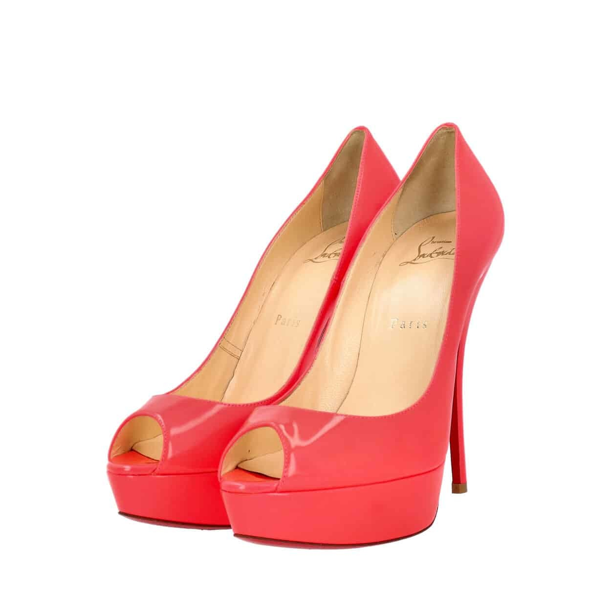 Christian Louboutin＊New Verv Prive 36 New Very Prive - 120 mm Platform pumps - Patent calf leather