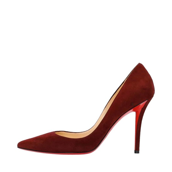 Suede Pigalle Pumps Burgundy