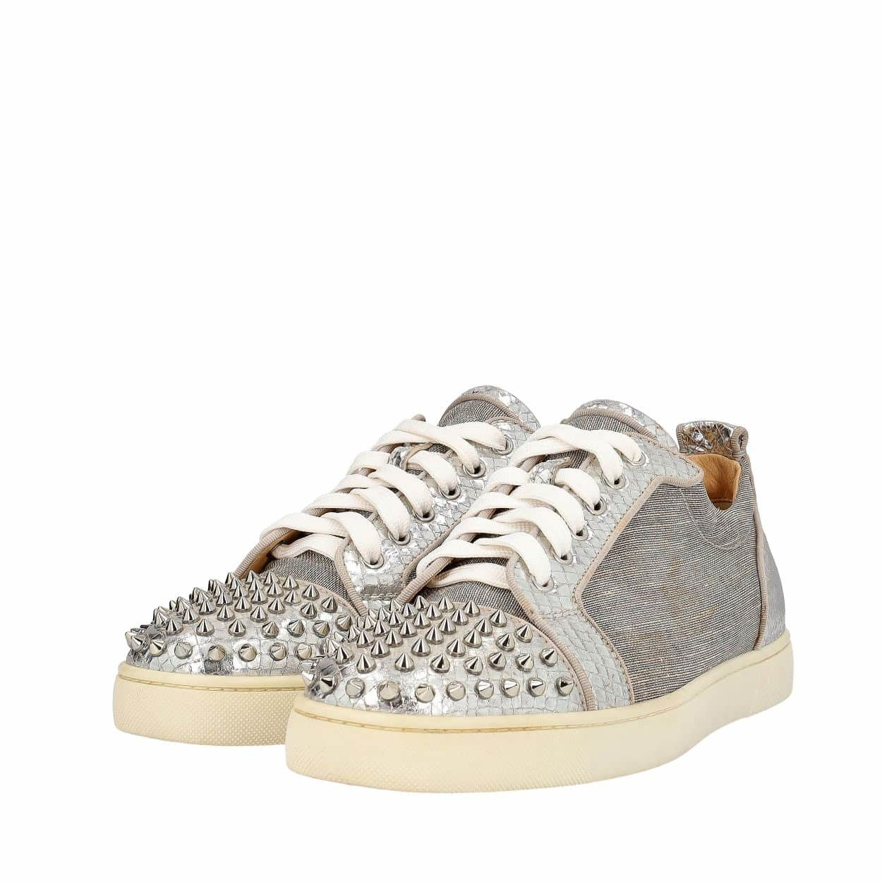 CHRISTIAN LOUBOUTIN Mix Material Louis Junior Spikes Sneakers