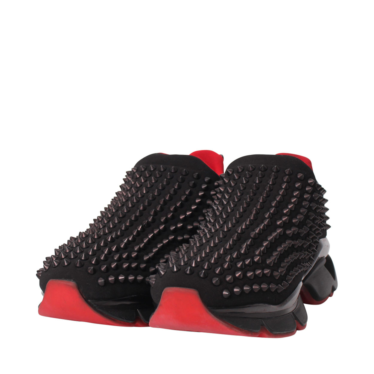 CHRISTIAN LOUBOUTIN Neoprene Donna Spike Sock Sneakers Black | Luxity