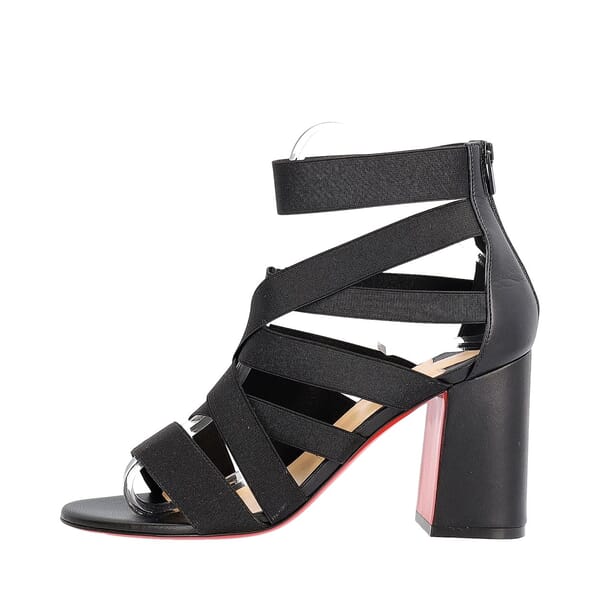 Stretch Gladiapop Strappy Sandals Black